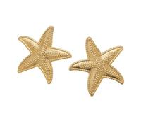 FDEETY Boucles d'oreilles femme étoile de mer dorées Bijoux élégants en Alliages pour femmes Cadeau anniversaire idéal
