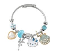 FDEETY Bracelet Charm Câble Torsadé Argenté Breloques Coquillage Perle Nacre Bijou Femme Élégant