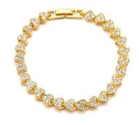 FDEETY Bracelet En Acier Inoxydable Avec Cristaux Étincelants Bijoux Pour Femme Bracelet Élégant Et Raffiné Accessoire De Mode Bracelet De Luxe Pour Toutes Occasions