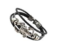 FDEETY Bracelet Femme Argent Scorpion Bijoux Femme Perles Femme Pierre Naturelle Couple Amoureux pour 2 Amitié Femme Ado Fille Bracelet en Commun Couple