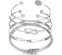 FDEETY Bracelet Femme en Alliages Ensemble de Bracelets Élégants et Modernes pour Toutes Occasions Cadeau Anniversaire Femme Bijoux pour Femme
