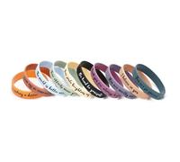 FDEETY bracelet femme inspirant en silicone coloré avec citations motivantes, bijoux femme tendance, couple amitié, bracelet d'encouragement pour toutes les occasions