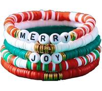 FDEETY Bracelet Femme Perles Colorées 'Merry Joy' Bijoux Mode pour Femme Cadeau Anniversaire Fête des Mères