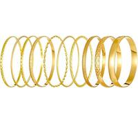 FDEETY Bracelet Jonc Manchette Texturé Ensemble Bijoux Femme Alliage Doré Classique Élégant Bracelet Rigide Collection