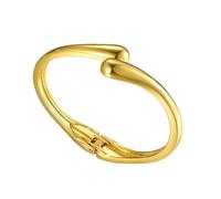 FDEETY Bracelet Jonc Ouvert Courbe Minimaliste Ajustable Élégant Bijou Poignet Femme Accessoire Brillant