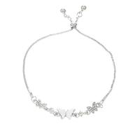 FDEETY Bracelet Papillon Ajustable Orné Cristaux Brillants Chaîne Réglable Bijou Élégant Accessoire Femme