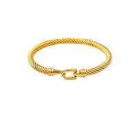 FDEETY Bracelet Torsadé Câble Jonc Manchette Fermoir Crochet Bijou Classique Élégant Accessoire Quotidien