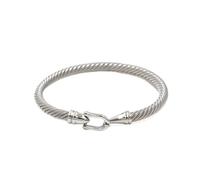FDEETY Bracelet Torsadé Câble Jonc Manchette Fermoir Crochet Bijou Classique Élégant Accessoire Quotidien