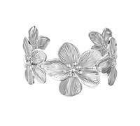 FDEETY Bracelets Femmes Bracelets Fleurs Personnalisés Plage Bijoux Vacances Niche Bracelets Ouverts Accessoires Deux Couleurs Disponibles Mode et Polyvalence(Argent)