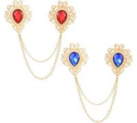 FDEETY Broche Chaîne Goutte Cristal Ornement Vêtement Accessoire Bijoux Décoration Élégant Collier Épingle