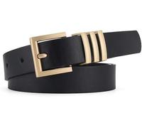FDEETY Ceinture Femme en Cuir Vintage Réglable pour Jeans et Robe - Noir