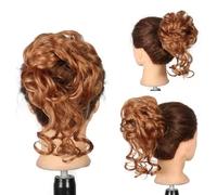 FDEETY Chignon Bouclé Messy Bun Postiche Cheveux Synthétiques Extension Capillaire Coiffure Updo Scrunchie