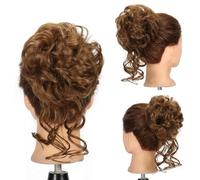 FDEETY Chignon Bouclé Messy Bun Postiche Cheveux Synthétiques Extension Capillaire Coiffure Updo Scrunchie