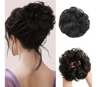 FDEETY Chignon Bouclé Synthétique 25g Postiche Cheveux Naturel Messy Bun Scrunchie Coiffure Updo Élastique Extension Capillaire