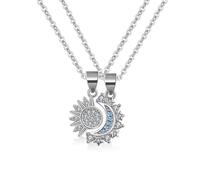 FDEETY Collier Couple Soleil et Lune Cadeau pour couple Collier Fantaisie pour les Couples et les Meilleurs Amis