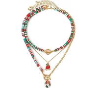 FDEETY Collier Femme Mode Noël Bijoux Alliages Chaîne Colorée Élégante pour Cadeau Anniversaire Femme