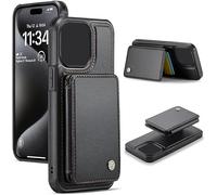 FDEETY Coque Magnétique Détachable Portefeuille Protection Smartphone Compatible Iphone16plus Rangement Carte Bancaire