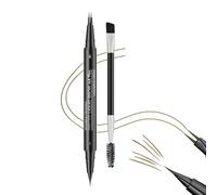 FDEETY Crayon à Sourcils Tattoo Brow Crayon Micro Imperméable à l'eau & Longue Durée Professional Makeup Brow Pencil Crayon Ultra-Fin Double-Embout avec Goupillon Marron clair #1
