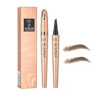 FDEETY Crayon Sourcils Liquide Quatre Griffes Pointe Précise Imperméable Longue Tenue Maquillage Professionnel Texture Crémeuse