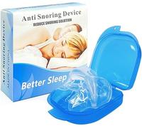 FDEETY Dispositif Anti Ronflement Buccal Ergonomique Aide Sommeil Nocturne Silicone Médical Embout Langue Boîte Rangement