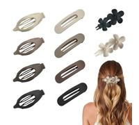 FDEETY Ensemble Pinces à Cheveux Fleur Ovale Barrettes Minimalistes Accessoires Coiffure Mate Fixation Solide Clips Cheveux