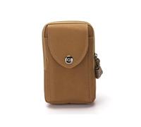 FDEETY Étuis de Ceinture pour Téléphones Portables Pochette Tactique Multi Utilitaire Molle Poche Taille Sac pour Randonnée Voyage Sport Plein (Vertical-Marron)