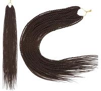 FDEETY Extensions Tressées Synthétiques Longues Twists Senegalais Rajouts Cheveux Protection Coiffure Africaine