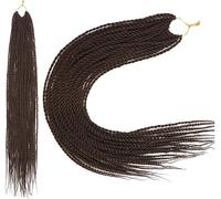 FDEETY Extensions Tressées Synthétiques Longues Twists Senegalais Rajouts Cheveux Protection Coiffure Africaine