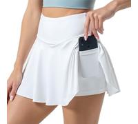 FDEETY Femme Jupe Tennis Courte de Tennis avec Poches pour Le Golf la Randonnée la Course à Pied Le Cyclisme