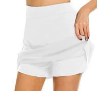 FDEETY Jupe Short Femme Plissée Tennis Sport Jupes Courtes Élastique Taille Haute Jupe Short Intégré Respirant Confortable Activité Physique Randonnée Golf Vêtements Sportifs