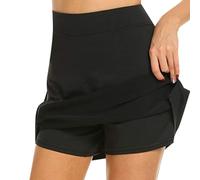 FDEETY Jupe Short Femme Plissée Tennis Sport Jupes Courtes Élastique Taille Haute Jupe Short Intégré Respirant Confortable Activité Physique Randonnée Golf Vêtements Sportifs