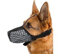 FDEETY Muselière Chien Respirante Motif Chevron Taille XL Ajustable Antimordre Protection Sécurité Promenade Dressage