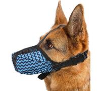 FDEETY Muselière Chien Respirante Motif Chevron Taille XL Ajustable Antimordre Protection Sécurité Promenade Dressage
