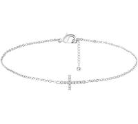 FDEETY Or 18K Mini Bracelet Croix Chaîne en Acier Inoxydable Cuivre Avec Zirconium Respectueux de l'Environnement Cuivre Micro Zirconia Bracelet Croix Cadeau Recommandé Très Low Profile