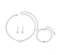 FDEETY Parure de Bijoux de Mariée pour Mariage Cristal Mariée Collier Vintage Strass Bal de fin D'année Collier ras du cou Bracelet Fiançailles Mariée Demoiselle d'honneur Bijoux