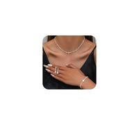 FDEETY Parure de Bijoux de Mariée pour Mariage Cristal Mariée Collier Vintage Strass Bal de fin D'année Collier ras du cou Bracelet Fiançailles Mariée Demoiselle d'honneur Bijoux