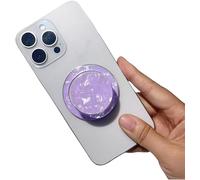Fdeety Poignée De Téléphone Portable Ronde en Acrylique Transparent Support Antidérapant Ergonomique Accessoire Pratique pour Tous Les Smartphones Lot De 3 Pièces