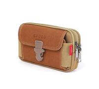 FDEETY Sacoche de Ceinture pour Téléphones Portables Sac à Dos Tactique Sacoche de Ceinture Multi-Utilitaire Molle Poche Taille Sac (Horizontal-Kaki)