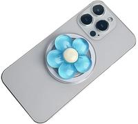 FDEETY Support Telephone Magnétique Mignonne Fleur Multifonction Rétractable Poignée pour Téléphone Portable Solide et Durable Ne Tombe Pas Facilement