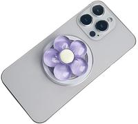 FDEETY Support Telephone Magnétique Mignonne Fleur Multifonction Rétractable Poignée pour Téléphone Portable Solide et Durable Ne Tombe Pas Facilement