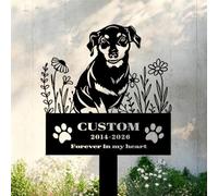 fdemon Plaque commémorative Animaux personnalisée, Piquet métal Jardin