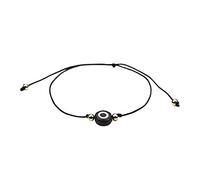Fdesigner Bracelet de cheville noir tressé mauvais œil chaîne de pied bohème corde décoration de plage bijoux pour femmes et filles