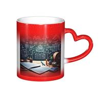 Fdfekgvplp Formulas Shapes Theory M Tasse à café magique en céramique à changement de couleur 325 ml Tasse magique sensible à la chaleur Cadeaux pour homme femme 3 couleurs disponibles