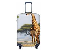 Fdfekgvplp Housse de protection élastique pour valise de voyage Motif girafe africaine Arbre majestueux 45,7 à 81,3 cm, Noir/blanc, X-Large