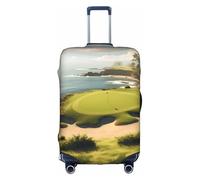 Fdfekgvplp Housse de protection élastique pour valise, plage, terrain de golf, convient aux valises de 45,7 à 81,3 cm, blanc, Large