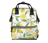 Fdfekgvplp Sac à dos à langer pour maman, sac à dos à langer imprimé citrons tropicaux frais, sacs d'allaitement pour bébé, sac à bandoulière décontracté, sac de voyage pour maman, cadeaux pour la