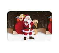 Fdfekgvplp Tapis de bienvenue, paillasson d'entrée, paillasson d'entrée avec imprimé Merry Christmas pour intérieur et extérieur, tapis de sol discret pour terrasse, 61 x 40,6 cm