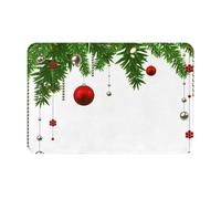 Fdfekgvplp Tapis de bienvenue, paillasson, paillasson d'entrée, paillasson d'entrée « Merry Christmas » avec petite clochette pour intérieur et extérieur, tapis de sol discret pour terrasse, 61 x 40,6