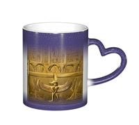 Fdfekgvplp Tasses à café égyptiennes hiéroglyphiques changeant de couleur par sublimation - 325 ml - Tasse magique sensible à la chaleur - Cadeau pour homme et femme - 3 couleurs disponibles
