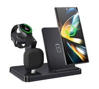 FDGAO Chargeur sans Fil 3 en 1 Chargeur Induction Rapide 15W pour Samsung | Station de Charge pour Samsung Galaxy S26 S25 S24 S23 S22 S21,Note20/10/9,Galaxy Buds,Galaxy Watch 8/7/6/5 Pro/5/4/3,Noir